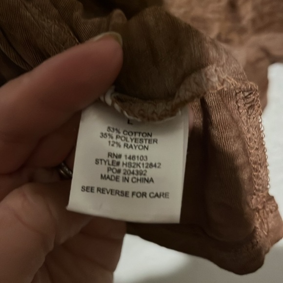 Hippie Rose, brown, sheer T-shirt, size large - Picture 7 of 8